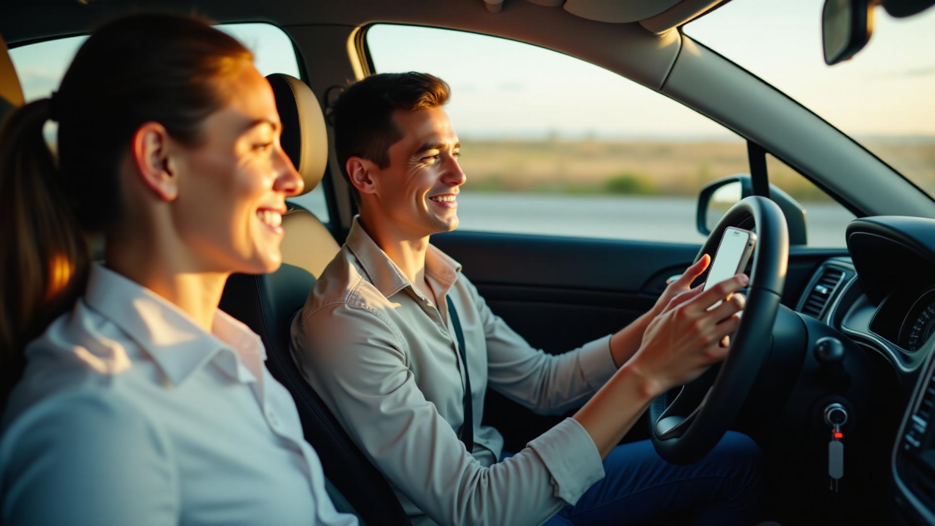 Instrutora ensinando direção